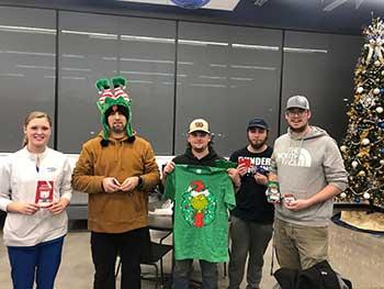 Student Activities Council members at Carroll Campus at a Christmas event.