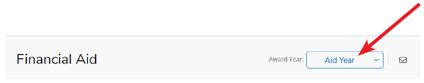 Step 3: Select the appropriate Aid Year