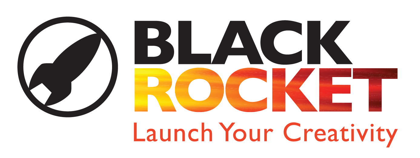 Black Rocket logo - Launch your creativity